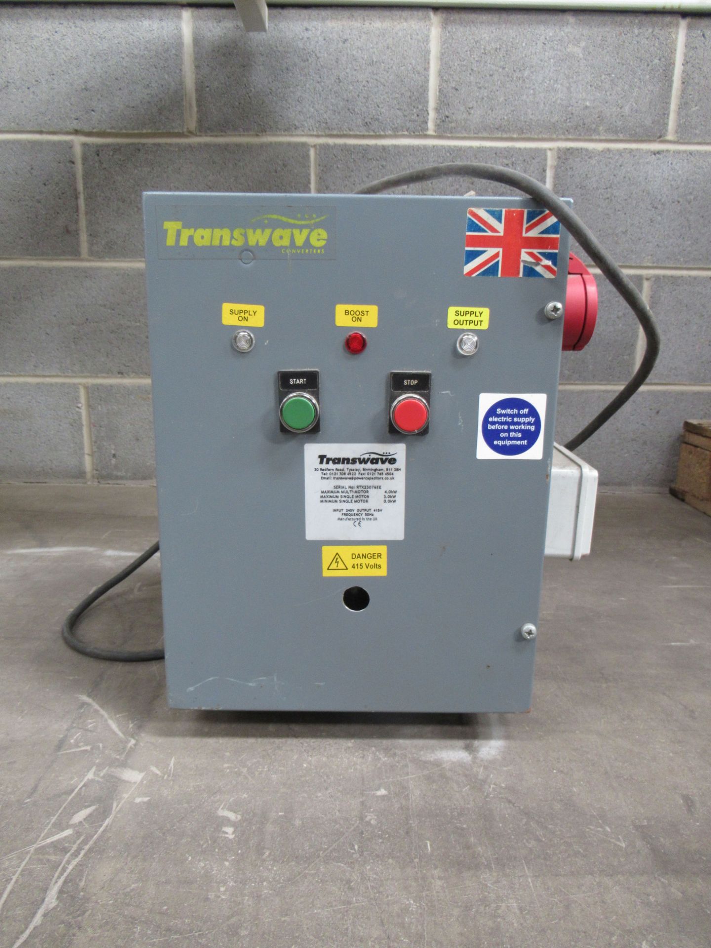 Transwave Single to Three Phase Transformer