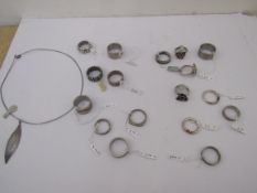 Collection of assorted Rings and Necklace Price tags total £2,090