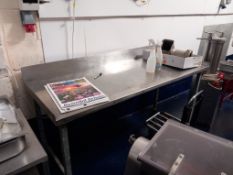 Stainless Steel Topped Table 2000mm