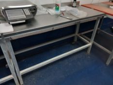 Stainless Steel Topped Table 1600mm