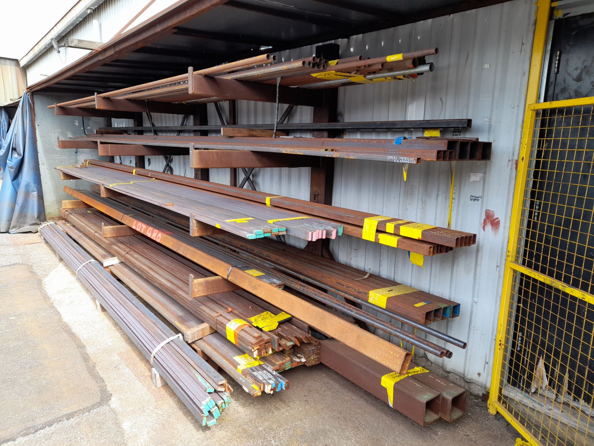 Assortment of Steel Stock to rack (rack not included) various sizes/profiles etc. (viewing - Image 2 of 11