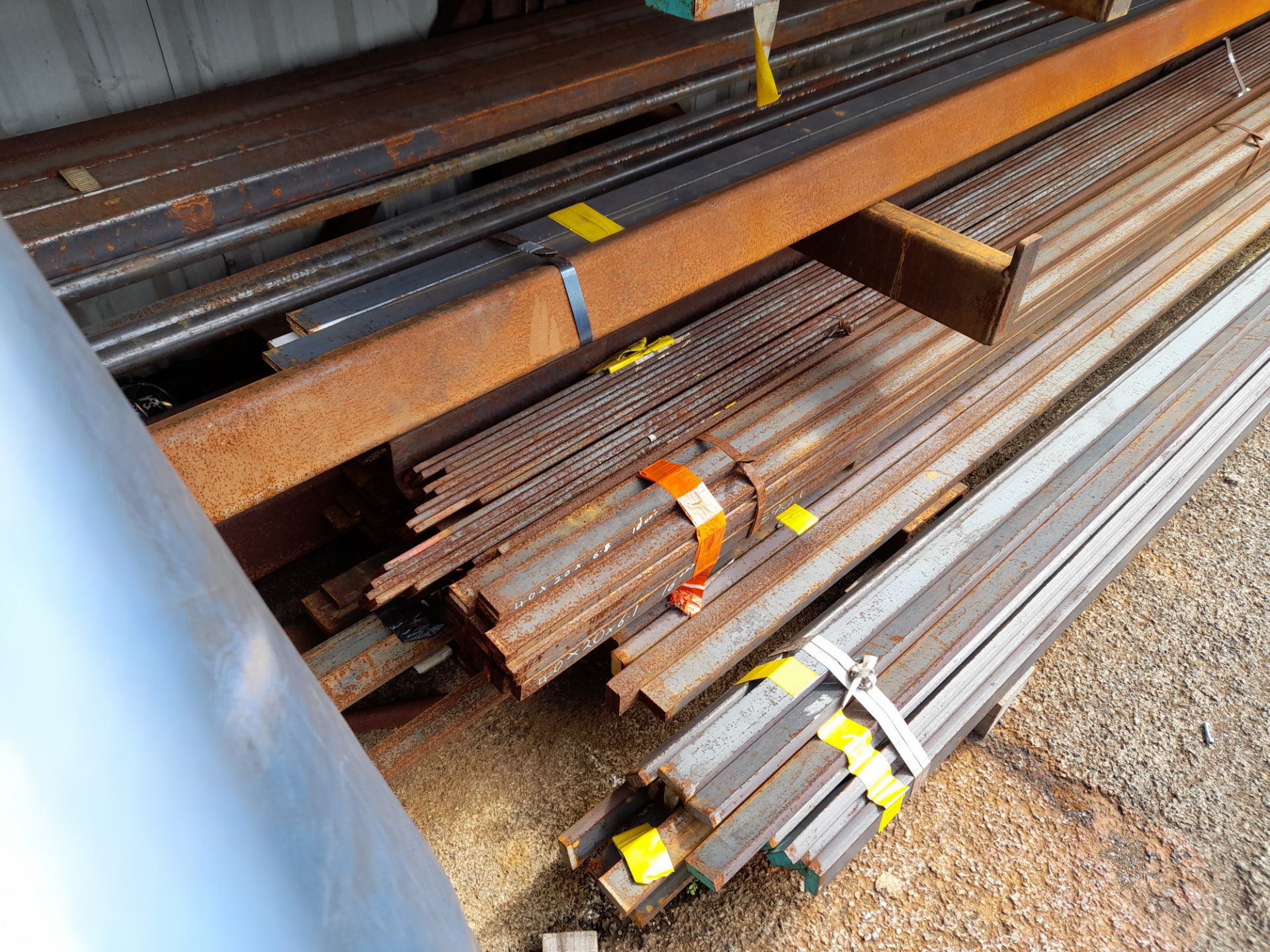 Assortment of Steel Stock to rack (rack not included) various sizes/profiles etc. (viewing - Image 11 of 11