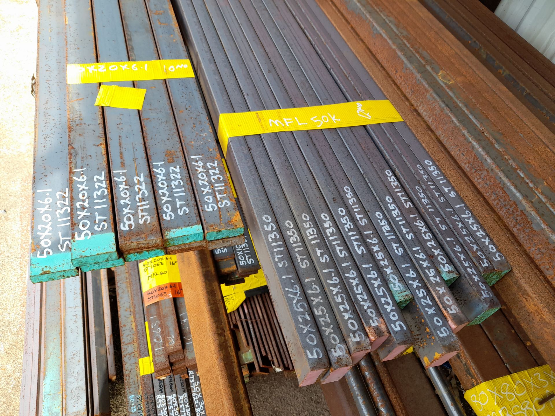 Assortment of Steel Stock to rack (rack not included) various sizes/profiles etc. (viewing - Image 7 of 11