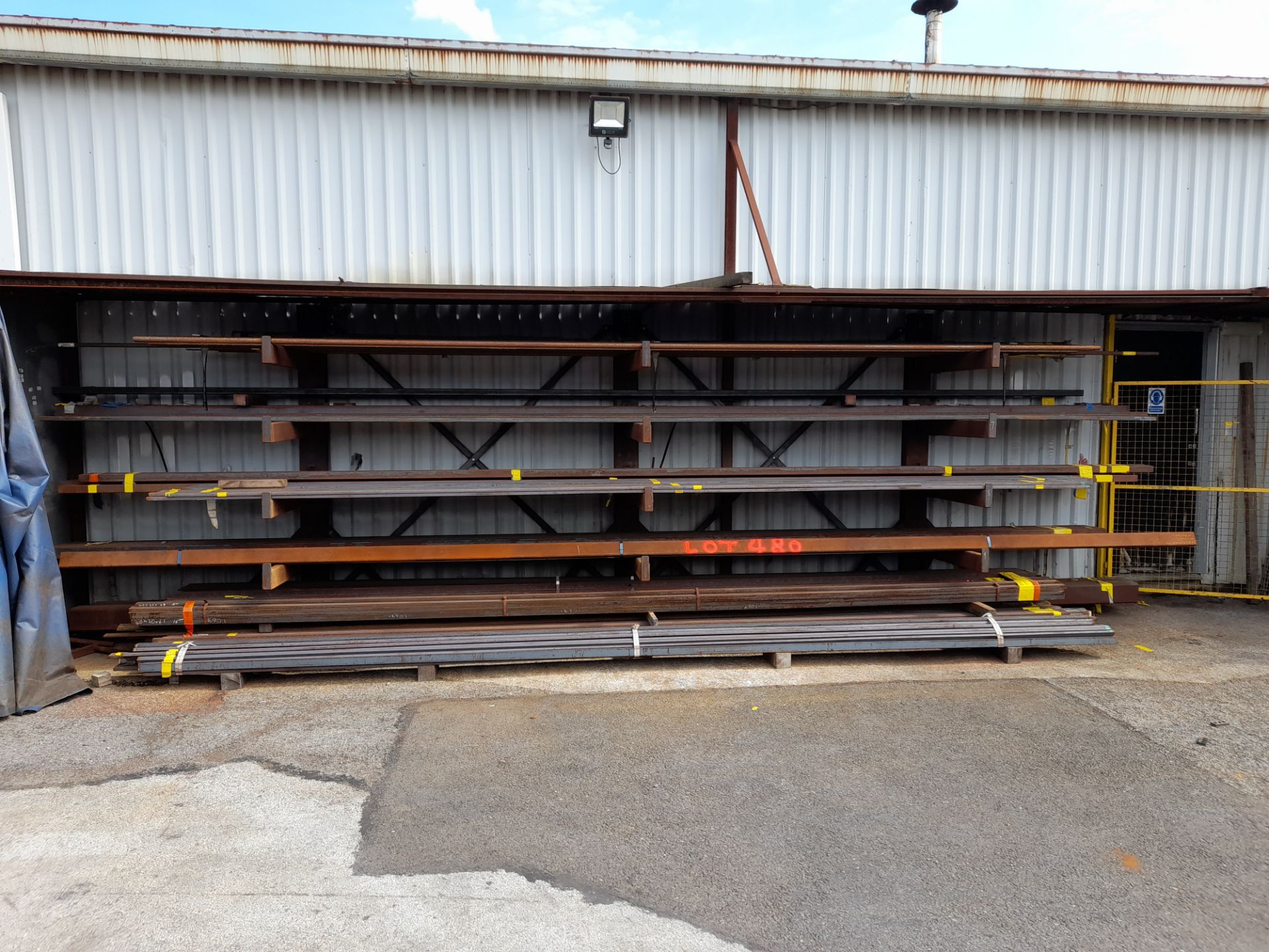 Assortment of Steel Stock to rack (rack not included) various sizes/profiles etc. (viewing