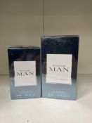 2x Bvlgari Man Glacial Essence Natural Spray - 1x 100ml (RRP £101) 1x 60ml (RRP £69)