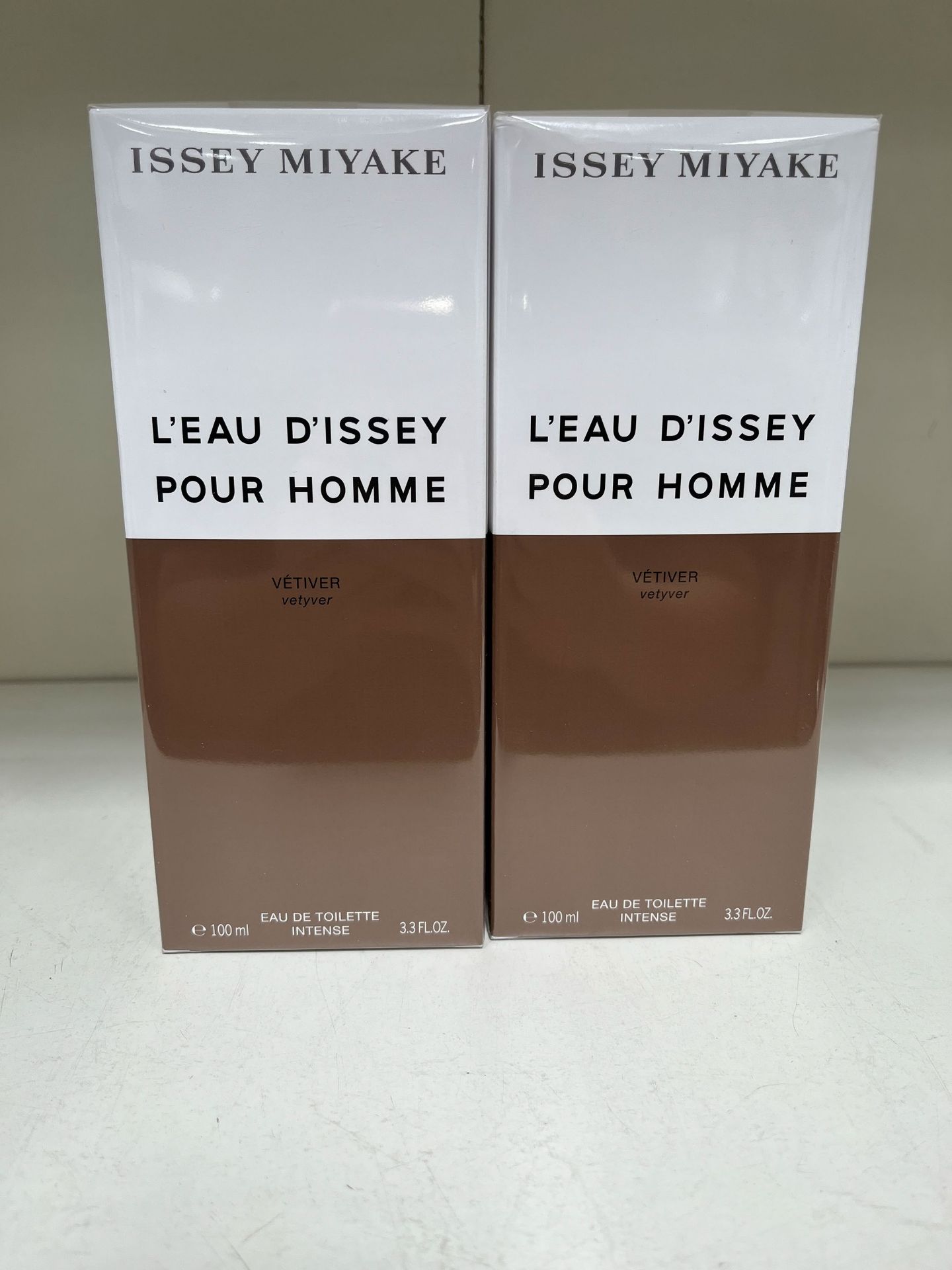 2x 100ml Issey Miyake L'Eau D'Issey Pour Homme Vetiver Intense