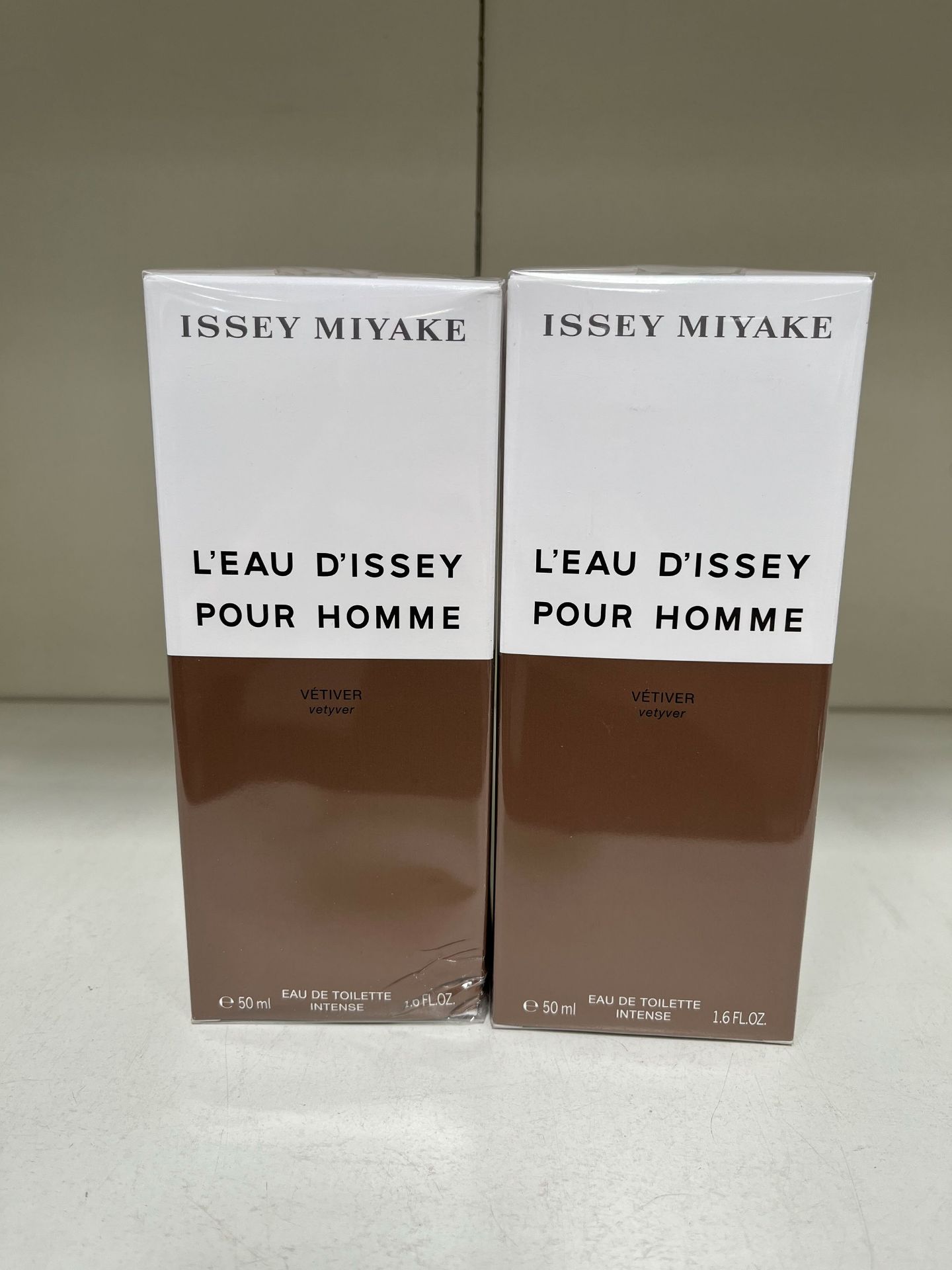 2x 50ml Issey Miyake L'Eau D'Issey Pour Homme Vetiver Intense