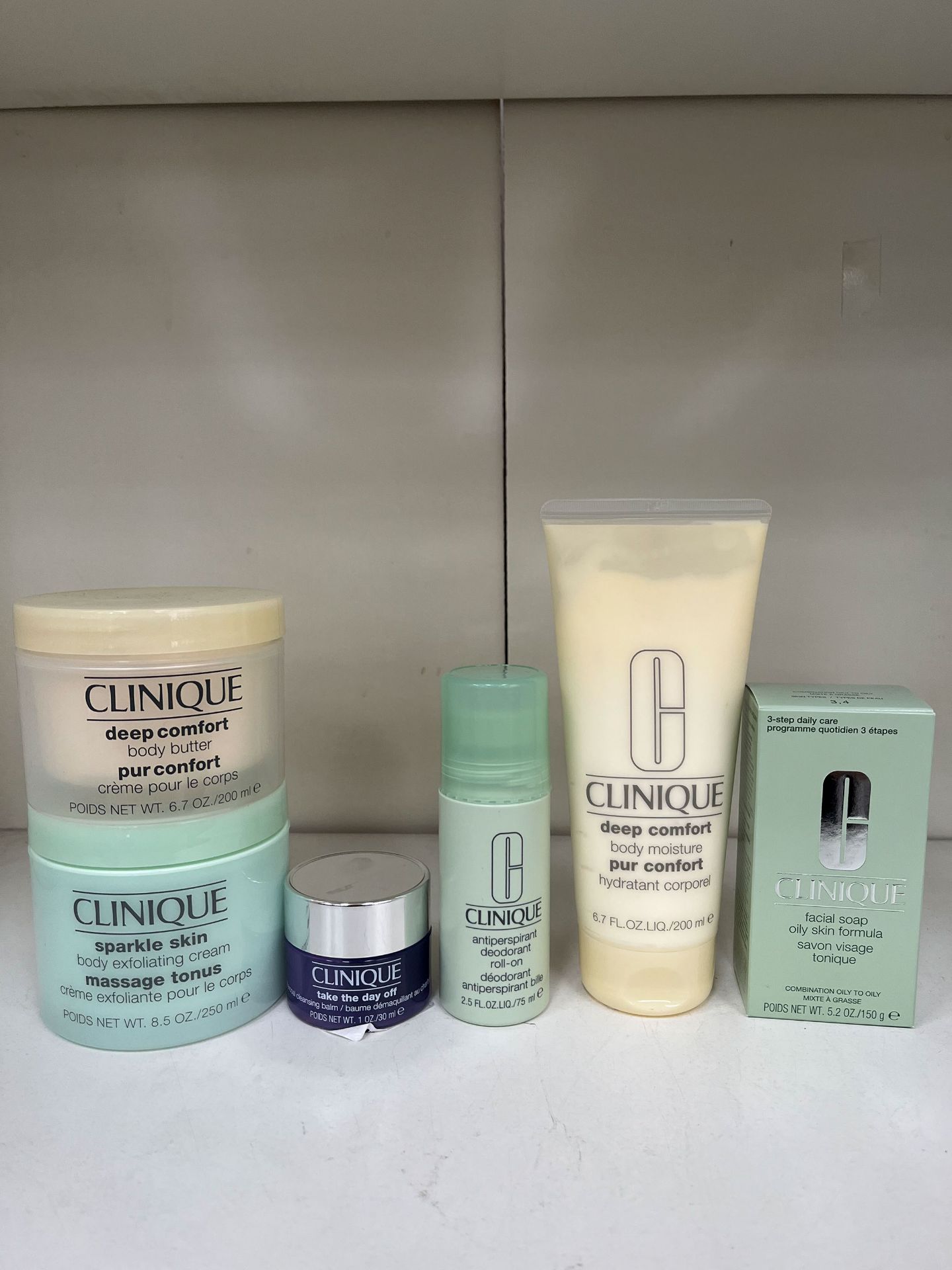 A Selection of Clinique Facial & Body Products