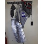Metal butchers aprons, and chain gloves