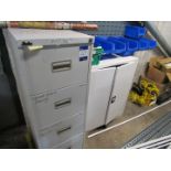 4 Drawer filing cabinet and double door cupboard