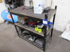 Steel workbench and contents