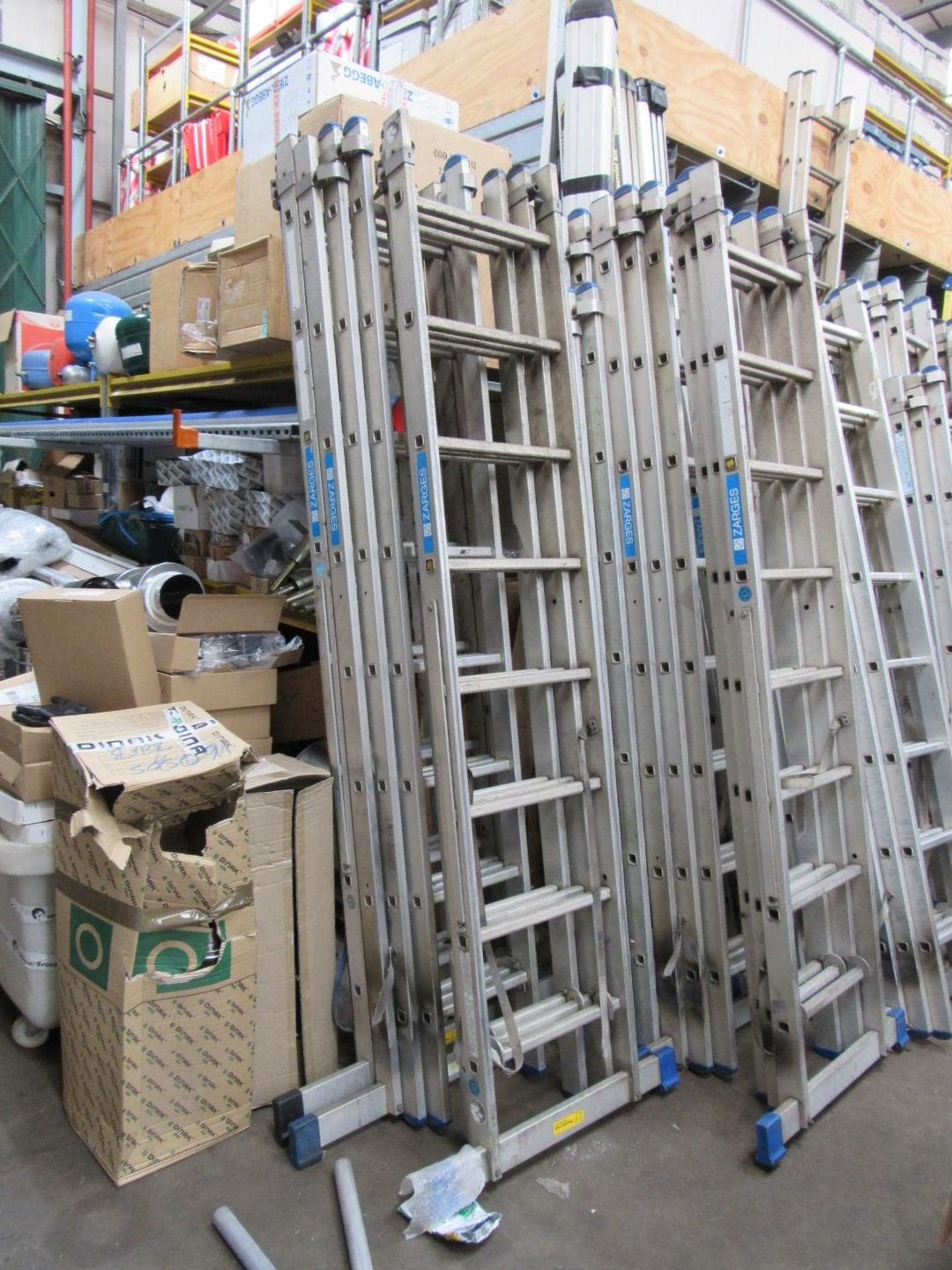 Large quantity various ladders