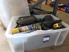 Quantity various test equipment to crate