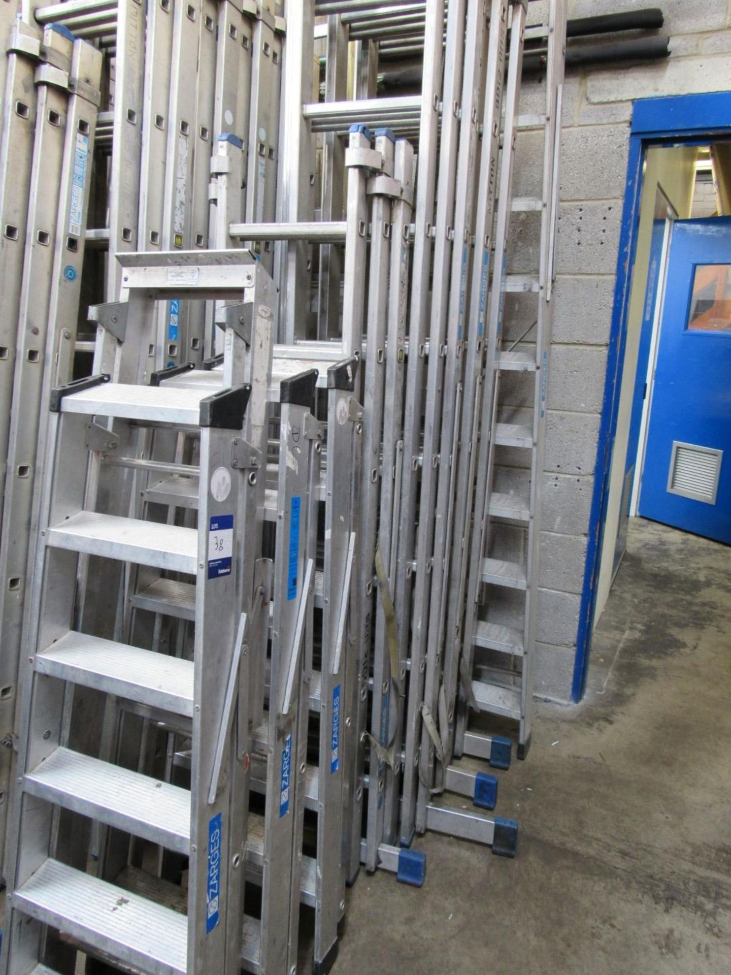 Large quantity various ladders