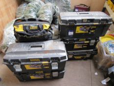 7 Stanley tool boxes and contents