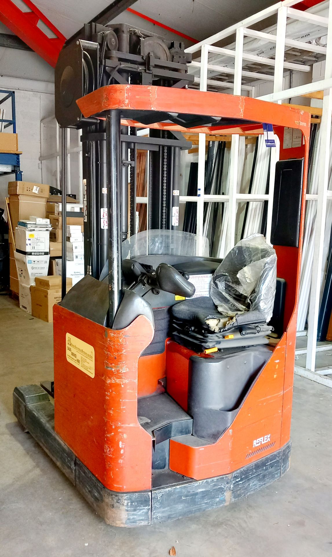 BT RR B2/14 Reflex electric forklift Year 1996 Lift height 6300mm, Lift capacity 1,475kg, Serial