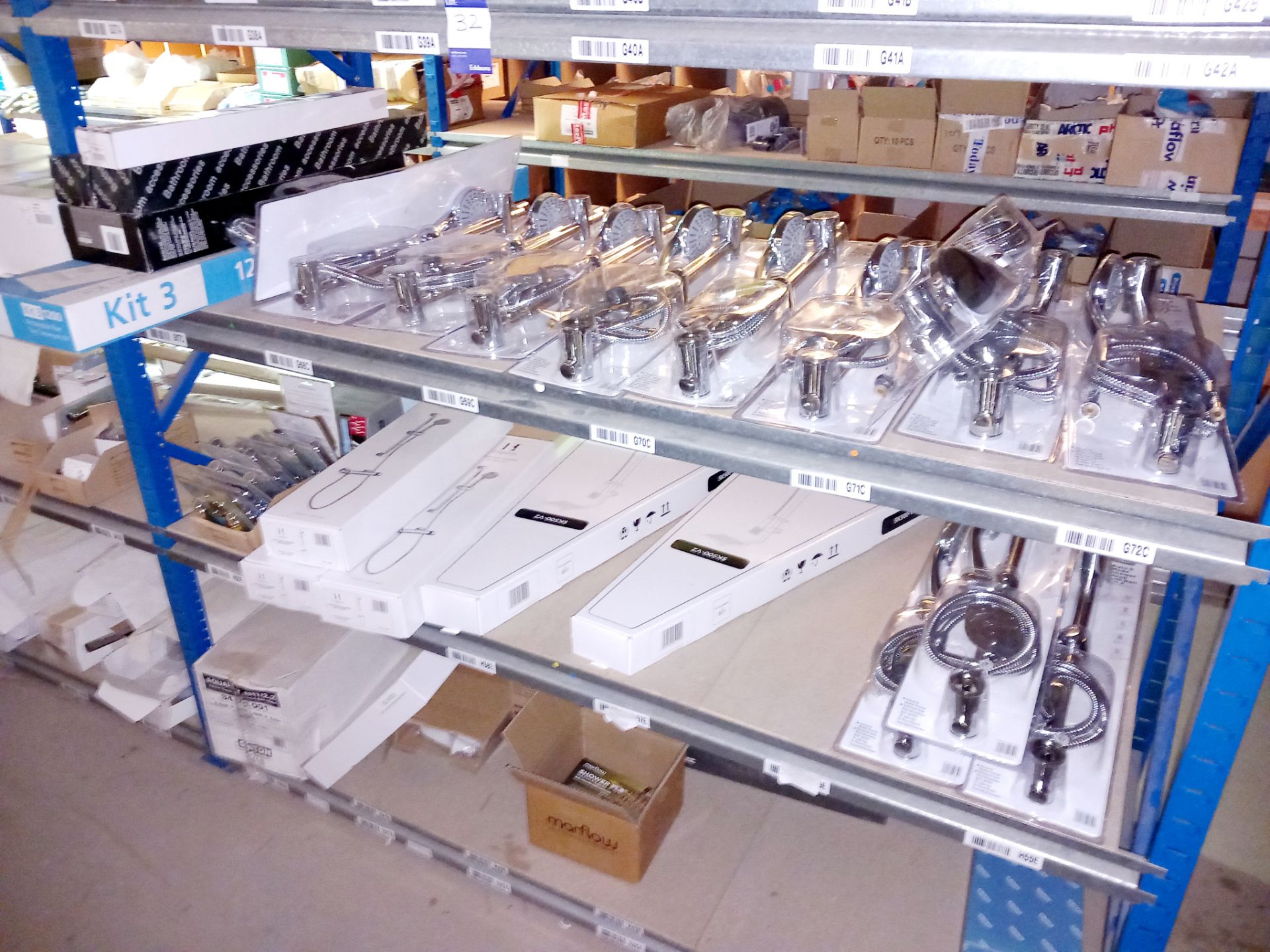 Quantity of various shower systems to include Mira, Aquaflow, Grohe, High Life to bay. This lot