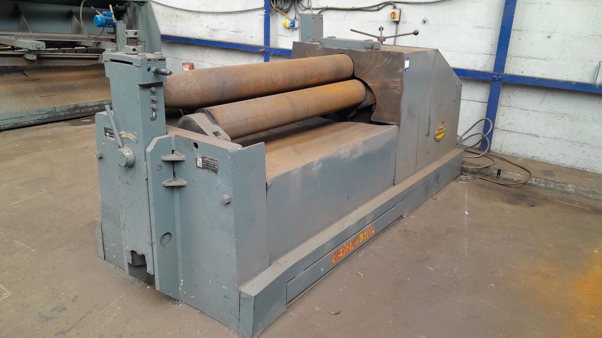 Morgan Rushworth OPBM 1500 10mm x 1500mm approx. capacity pyramid rollers, Serial Number 1D5 486DA2,