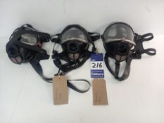 3x Drager X-Plore 6300 Face Masks