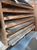 Qty of Assorted Laminate Sheets Located within 2 Racks