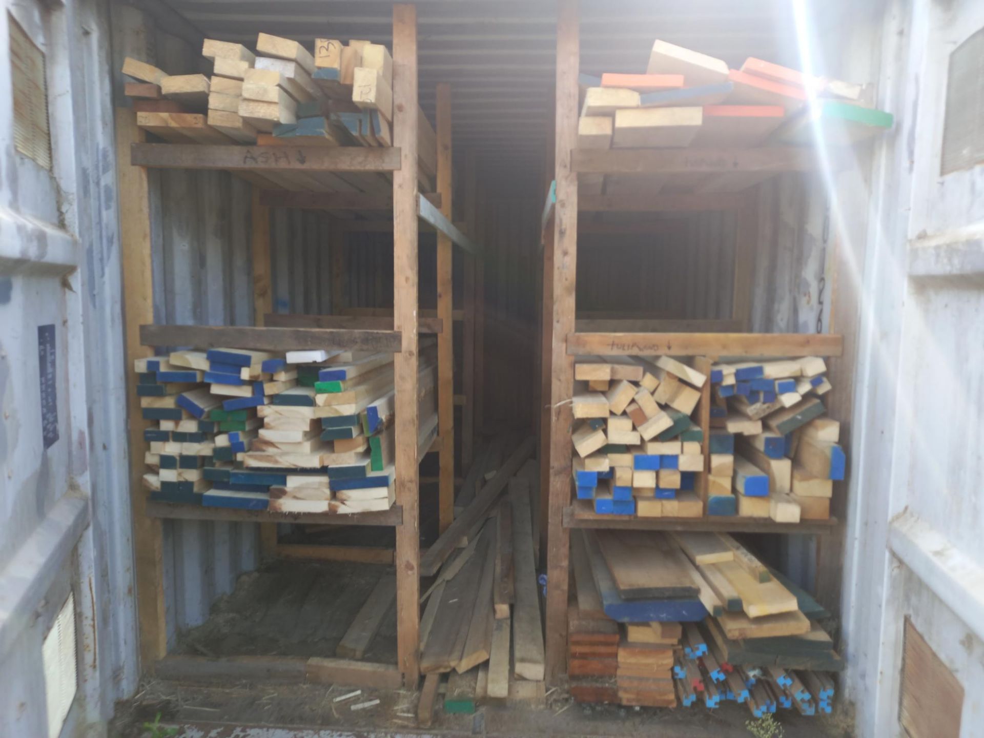 Qty of Timber Offcuts within Container