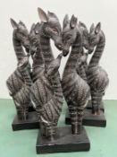 5x Straits Home Zebra Family Figurines