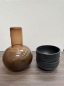 A Selection of Bowls and a Vase
