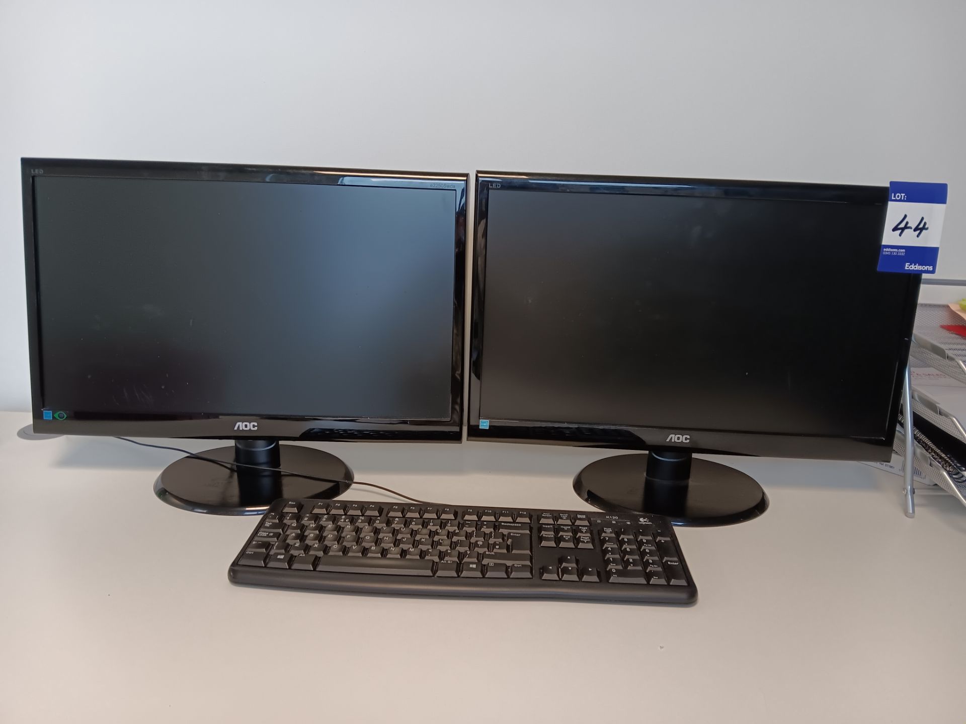 2 x AOC 22” LED Monitors