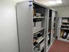 3 Silverline tambour front cupboards