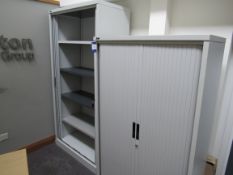 2 Silverline tambour front cupboards