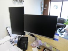 2 x HP E243 monitor with Ergotron twin arm bracket