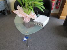 Glazed shaped low level table