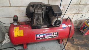 Sealey Air Power SA1015-3 Piston Type Air Compressor with 150 litre tank, serial number 51810 PL0605