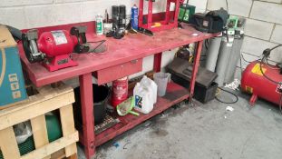 2m x 65cm Workshop Bench with Sealey Vice (located in Northampton)
