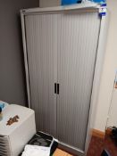 2 x Silverline Tambour Roller Door Cabinets (Approx. 6ft 7” Height)