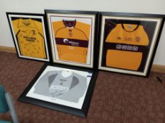 Motherwell FC Framed Bukta Football Shirt, Motherwell FC Framed Canterbury Football Shirt,