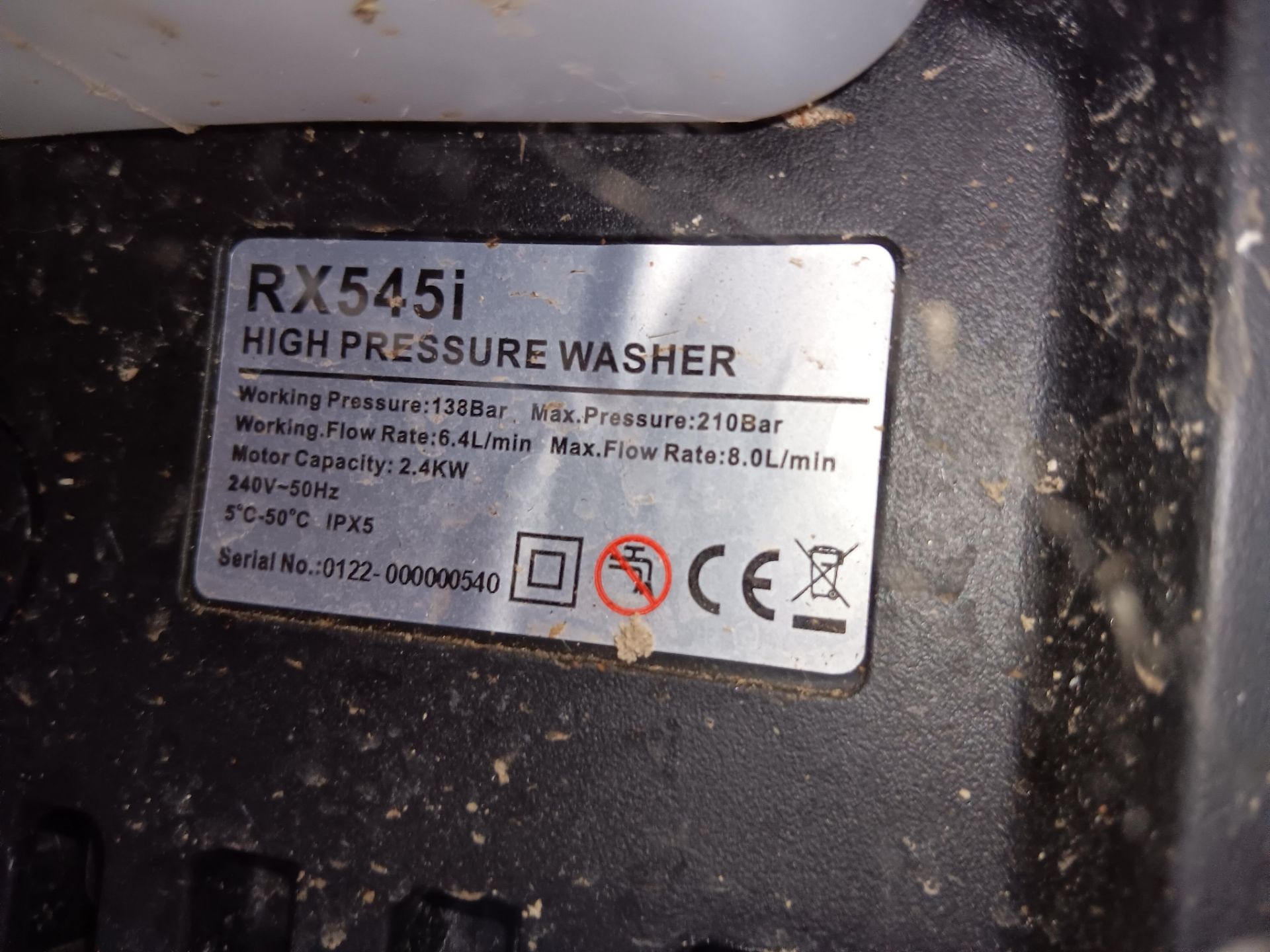 Wilks USA RX545i pressure washer, serial number 0122-000000540 - Image 4 of 4