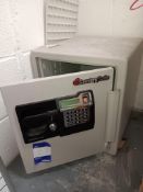 SentrySafe Fingerprint fireproof and waterproof floor mounted safe – purchaser to unbolt from the