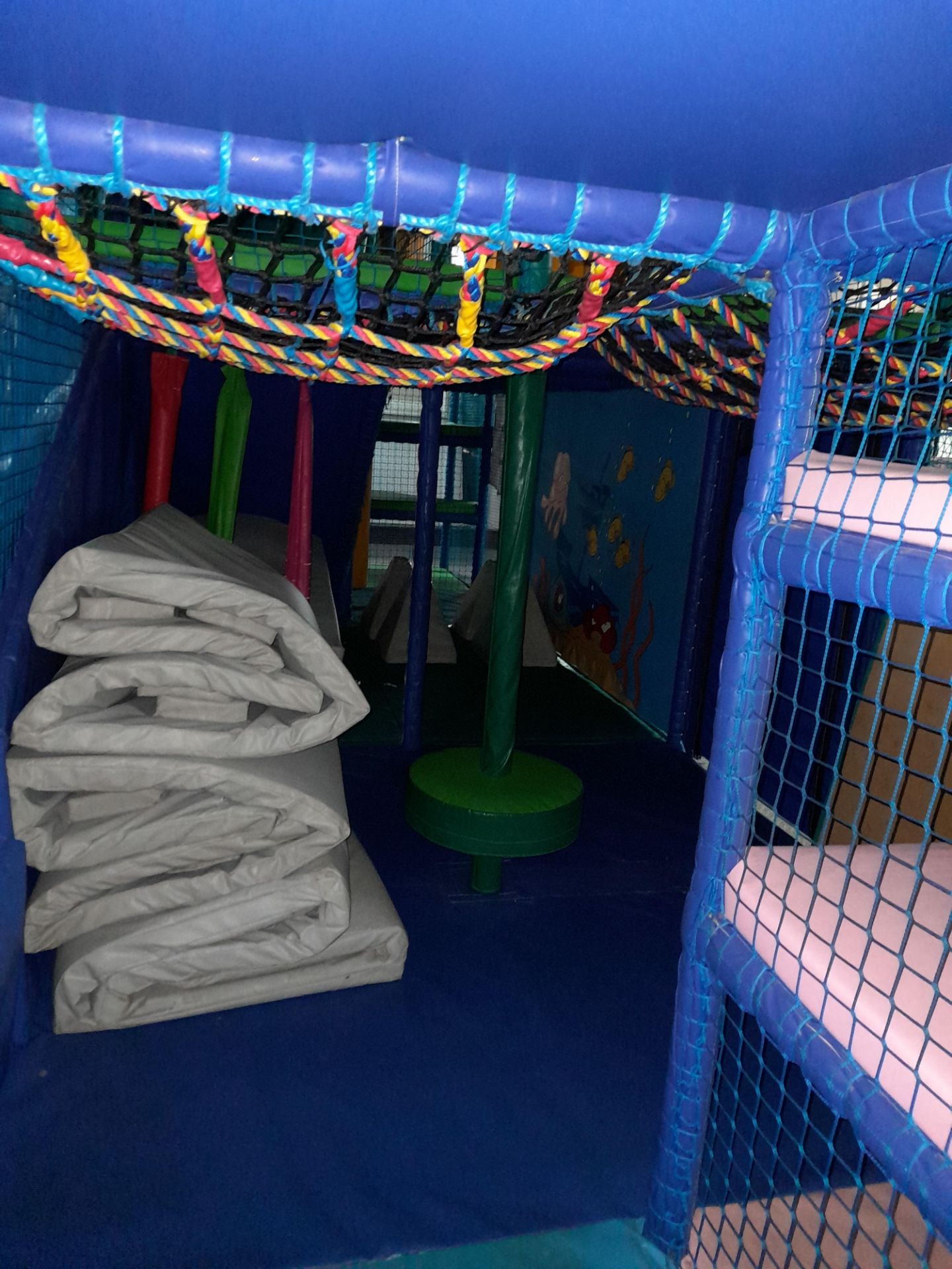 Bespoke 4-Tier Children’s Soft Play Structure, including 2 lane wave slide, spiral slide, deck - Image 5 of 6