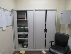 3 x Tambour Fronted office cabinets