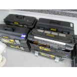 8 Stanley Fat Max Toolboxes with various contents