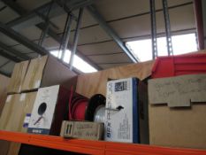 Quantity various cable and Hager boxes