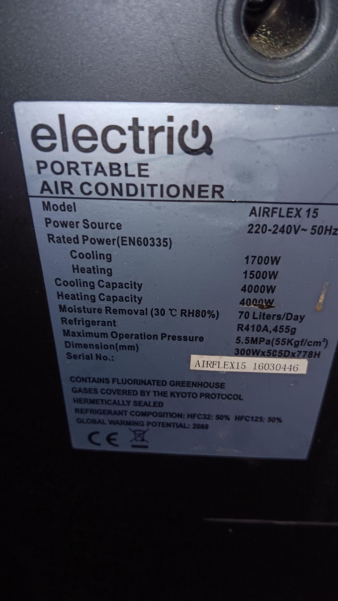 Amcor mobile air conditioning unit & Electriq mobile air condditioning unit - Image 3 of 3