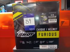 2020 Shot Furious MX Helmet Kids - Shadow Neon Yellow Glossy YOUTH SMALL (Retail Price £91.69)