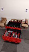 Quantity of motorcycle brake fluids, motor oils, lubricants & cleaners to boxes
