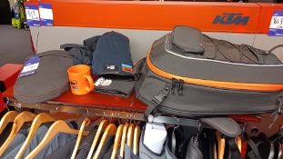 Quantity of KTM Accessories including rucksack