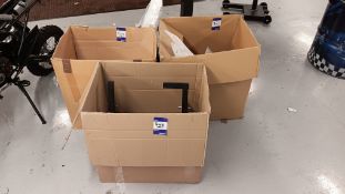 3x Cardboard boxes of motorcycle spare parts & accessories