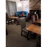 . 5 x Wooden Square Topped Restaurant/Bar Tables (Approx. 2ft 3.5”), Metal Framed Wooden Rectangular