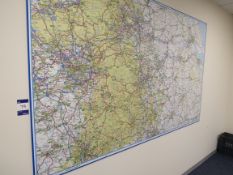 Large detailed North of England Map (approx. 2400mm wide, 1500mm high)