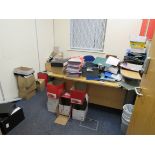 Contents of office (desk 1500x1200mm)